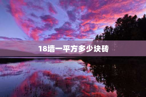 18墙一平方多少块砖 100平方砌十八墙需多少红砖？