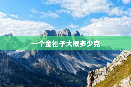 一个金镯子大概多少克 一个一般的黄金手镯要多少克？