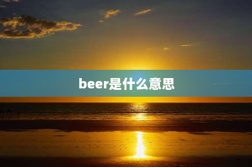 beer是什么意思 drinks包含什么？