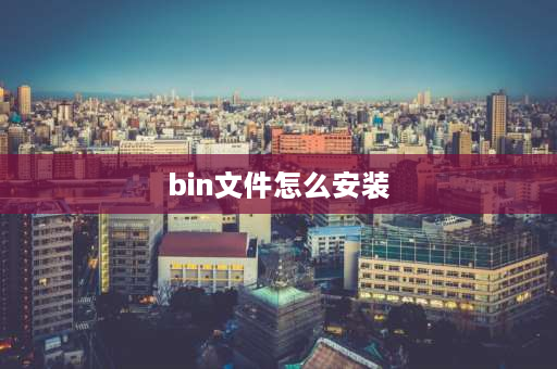 bin文件怎么安装 为什么生成bin文件夹？