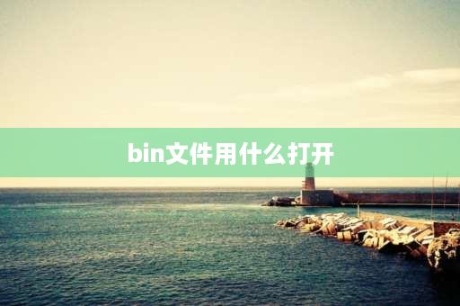 bin文件用什么打开 bin文件用什么打开？