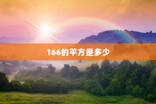 166的平方是多少 1660000平方千米等于多少平方米？