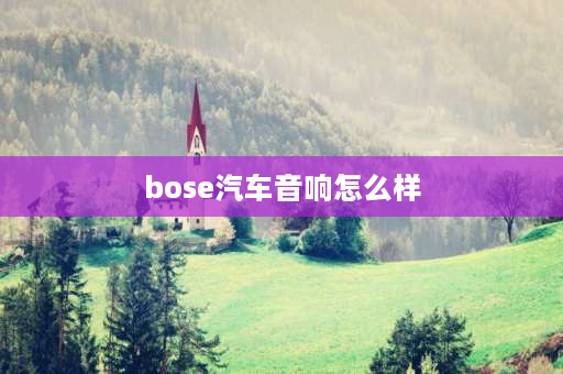 bose汽车音响怎么样 bose汽车音响一套多少？