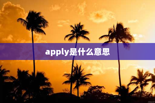 apply是什么意思 applied是什么意思？