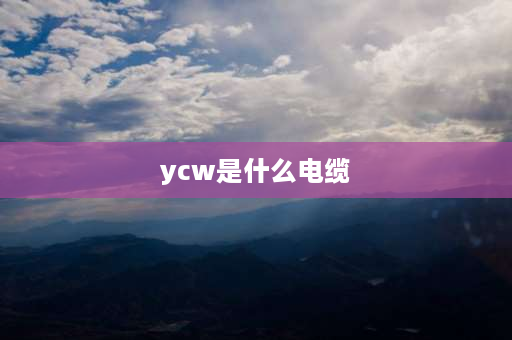 ycw是什么电缆 电缆YCW是什么意思？