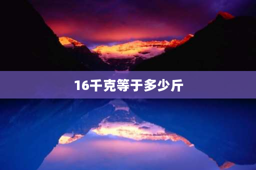 16千克等于多少斤 16n等于多少公斤？