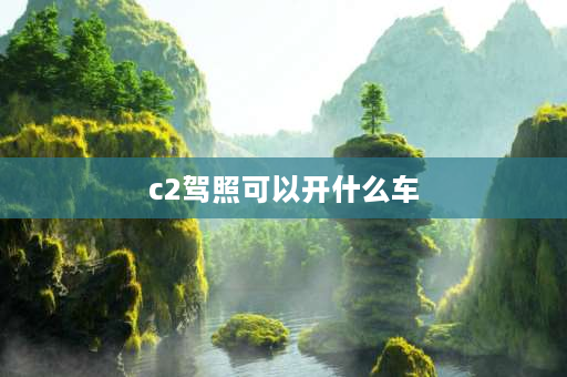 c2驾照可以开什么车 C2驾驶证可以开那几种车型？