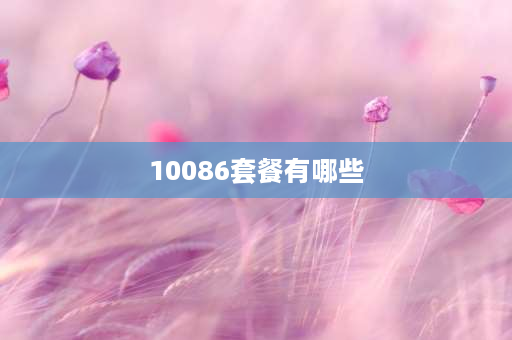 10086套餐有哪些 中国移动公司所有套餐明细？