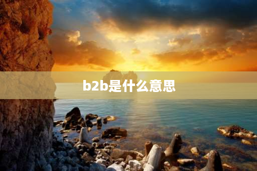 b2b是什么意思 B2B是什么意思？