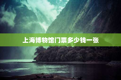 上海博物馆门票多少钱一张 上海博物馆几点放票？