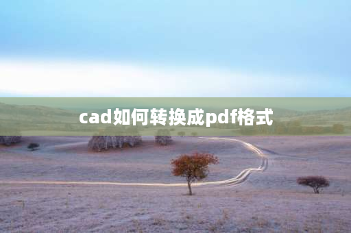 cad如何转换成pdf格式 cad转换pdf格式方法？