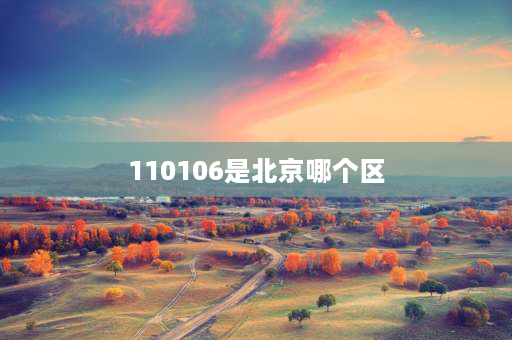 110106是北京哪个区 110106是北京哪个区身份证？