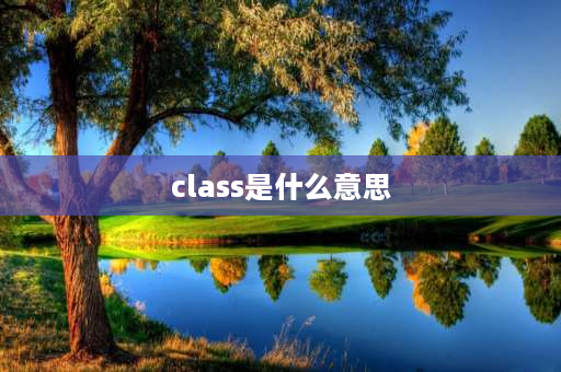 class是什么意思 CLASS是什么意思？