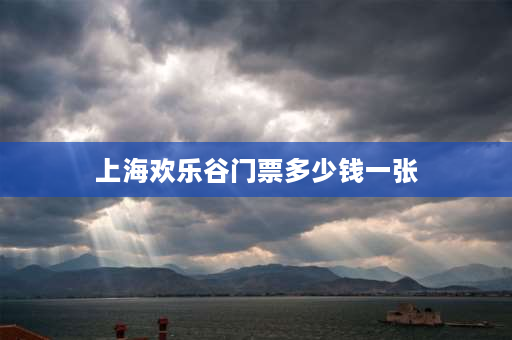 上海欢乐谷门票多少钱一张 上海欢乐谷门票学生票多少钱，我是本届初三毕业生？