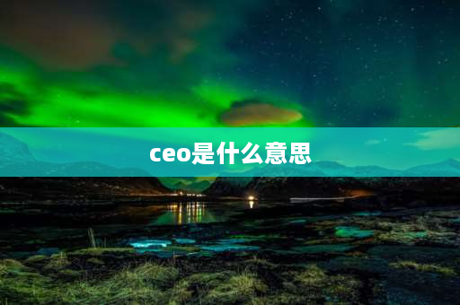 ceo是什么意思 何为ceo？