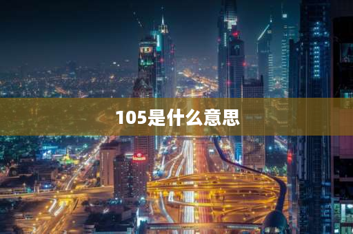 105是什么意思 106什么意思？