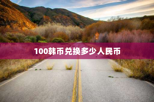 100韩币兑换多少人民币 100万韩元在韩国可以买什么？