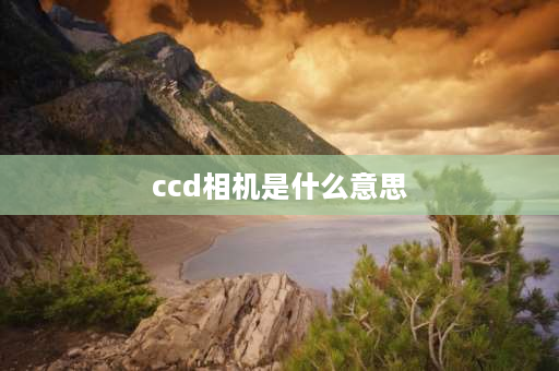 ccd相机是什么意思 ccd相机的优缺点？