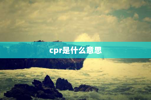 cpr是什么意思 cpr是什么意思软件？