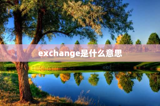 exchange是什么意思 market和exchange区别？