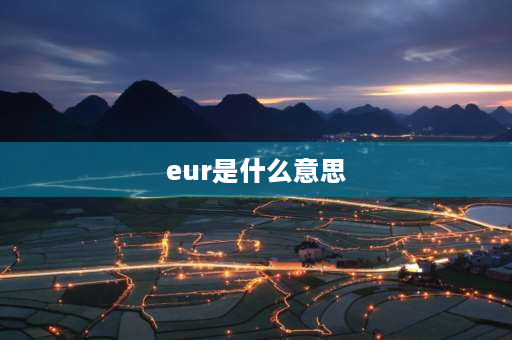 eur是什么意思 eur是什么品牌？