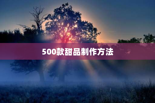 500款甜品制作方法 在家可以做的甜品？