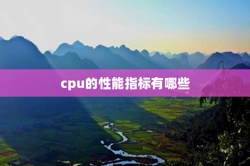 cpu的性能指标有哪些 cpu性能取决于哪些参数？