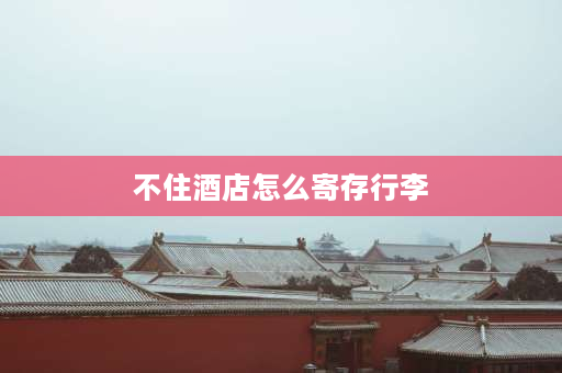 不住酒店怎么寄存行李 酒店的寄存服务是什么？