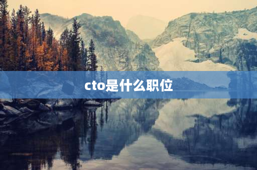 cto是什么职位 cto职责和能力？