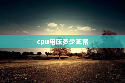 cpu电压多少正常 cpu供电是几伏？