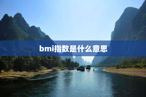 bmi指数是什么意思 bmi指数偏高是什么意思？