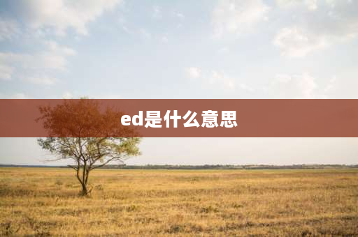 ed是什么意思 ed表示什么时态？