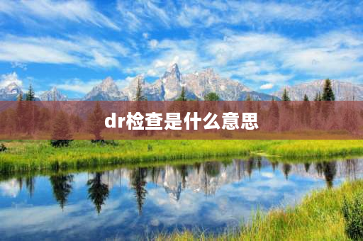 dr检查是什么意思 dr在医学上什么意思？