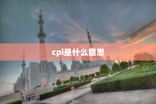 cpi是什么意思 cpi是什么意思啊梗？