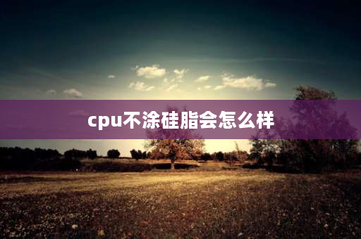 cpu不涂硅脂会怎么样 cpu没有硅脂会怎么样？