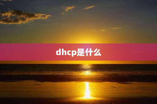 dhcp是什么 DHCP是什么意思？