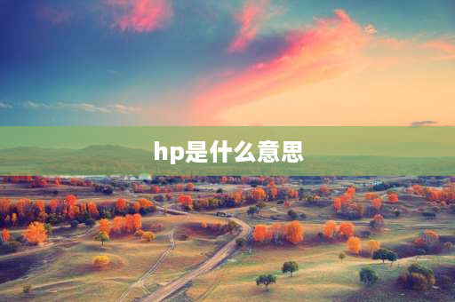 hp是什么意思 HP是什么意思阀门用语？