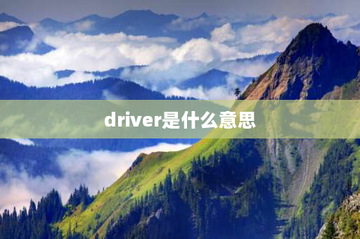 driver是什么意思 driver的复数是什么？