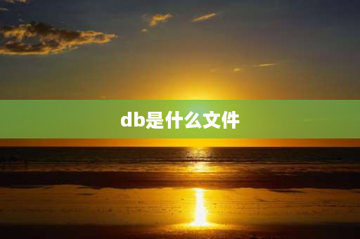 db是什么文件 DB文件是什么内存？