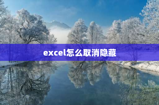 excel怎么取消隐藏 excel表格怎么取消全部隐藏？