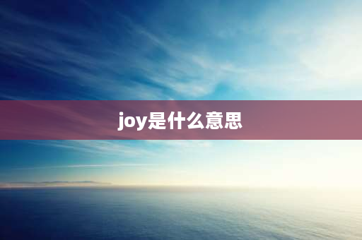 joy是什么意思 joy还有别的意思吗？