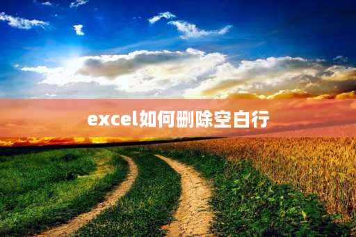 excel如何删除空白行 excel如何自动隐藏无数据行？