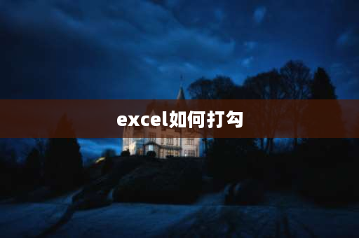 excel如何打勾 Excel表格如何打钩？