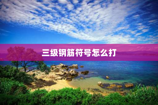 三级钢筋符号怎么打 跪求三级钢筋的表示符号，直接打出来我**？