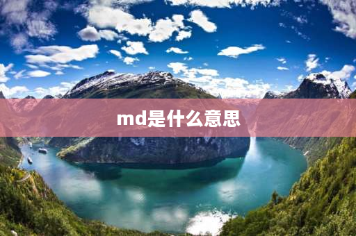 md是什么意思 MD是什么意思？