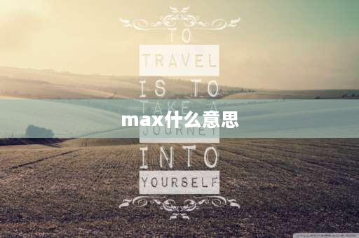 max什么意思 MAX是什么意思？