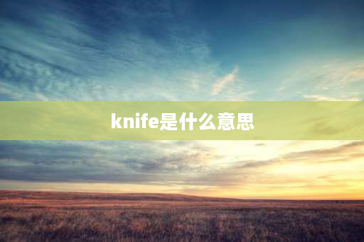 knife是什么意思 knife的副词形式是什么？