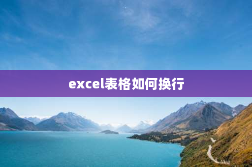 excel表格如何换行 excel表格内换行？