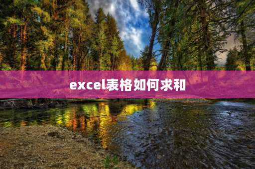 excel表格如何求和 excel表格百分比怎么求和？