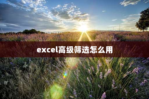 excel高级筛选怎么用 Excel高级筛选功能怎么用？